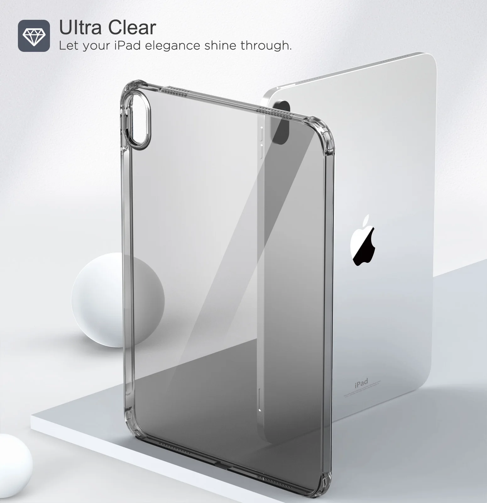iPad Case Tablet Case iPad Keyboard Case Screen Protector Case Clear Case for iPad (A16) 11th Generation 11-inch Lightweight Soft TPU for iPad 10th Generation 10.9 inch