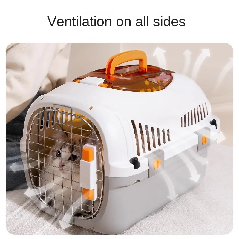 Pet Flight Box, Cat and Dog Car Cage, Portable Out Dog Cage, on-board Airplane Shipping Box