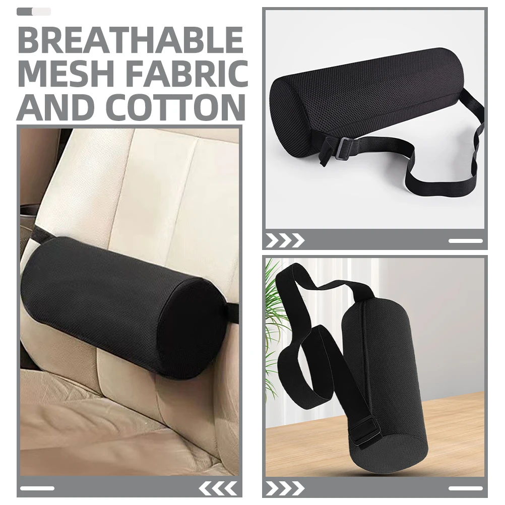 Lumbar Roll Pillow Breathable 3D Back Roll Lumbar Support Pillow For Office Chair Car Seat Environmentally Friendly Materials - Image 6