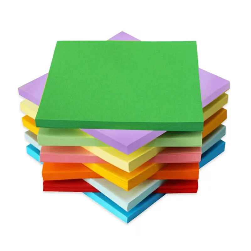 

100 Sheets Origami Paper Double Sided Color Square Origami Paper Crane Fold Paper For DIY Kids Arts and Crafts Projects 15x15 cm