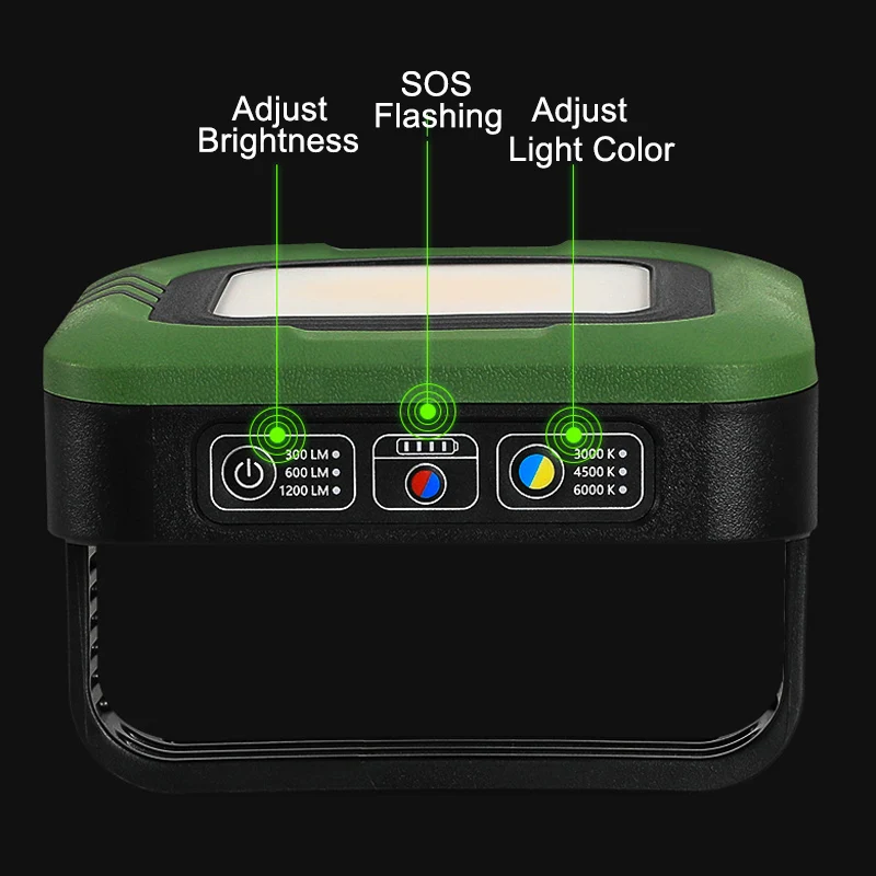 M3 Solar LED Camping Light, 1200LM and 3 colour temperatures rechargeable  multifunctional LED light, portable camping