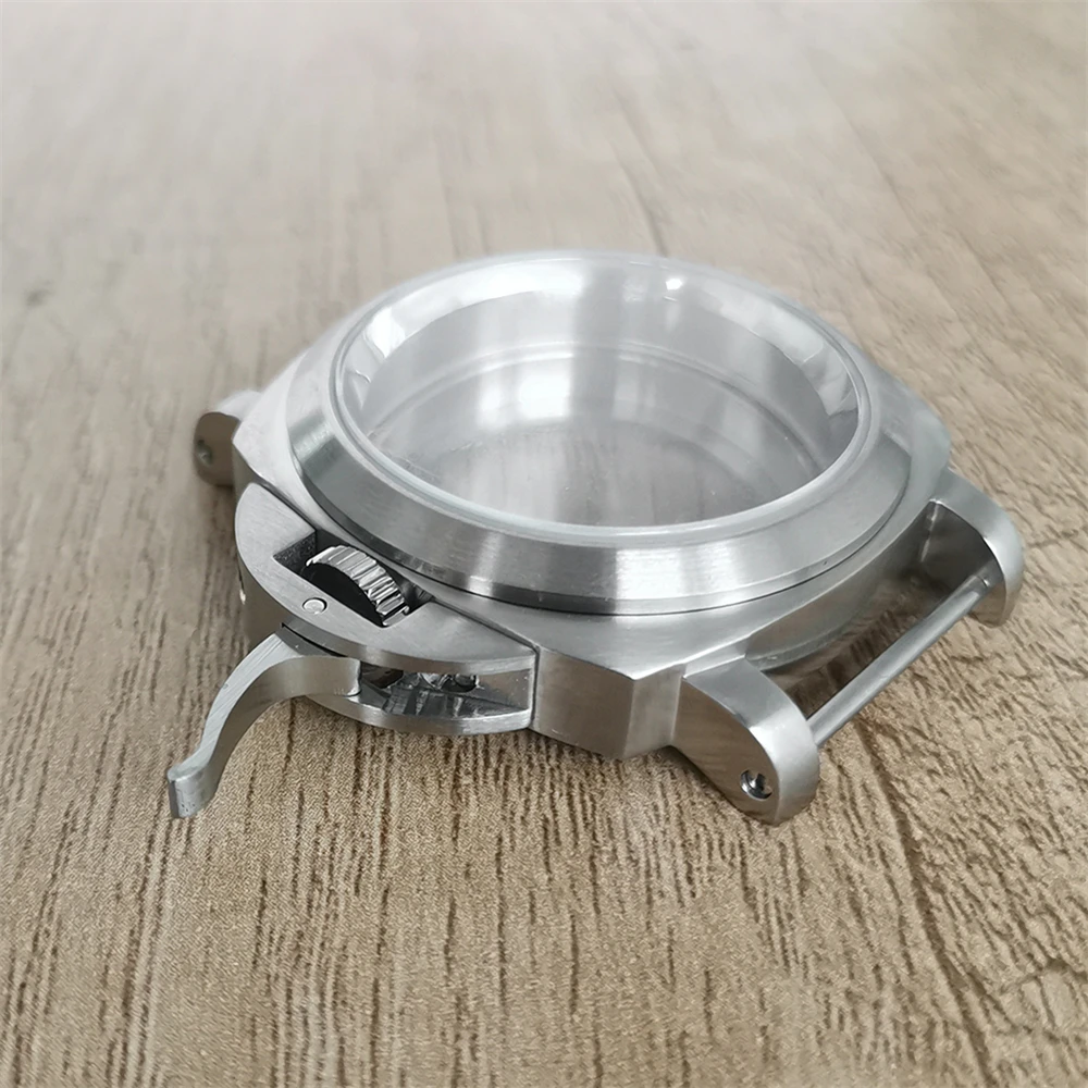 316L Stainless Steel 40mm NH35 Cases, with Crown Guard Bridge, Full Sand/Polished Watch Case, for NH35 NH36 NH34 4R 7S Movement