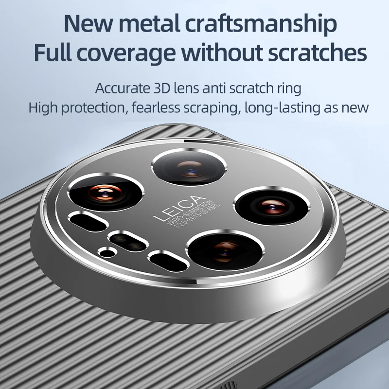 per Xiaomi Mi 14 Redmi K40 Pro Ultra Custodia per telefono 3D Stripe Metal Cover Proteggi fotocamera Opaco Soft Shell Anti-caduta Antiscivolo Fundas_voghion.com