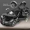 1:32 Bugatti La Voiture Noire sports car Diecast Metal Alloy Model car Sound Light Pull Back Collection Kids Toy Gifts A126 1