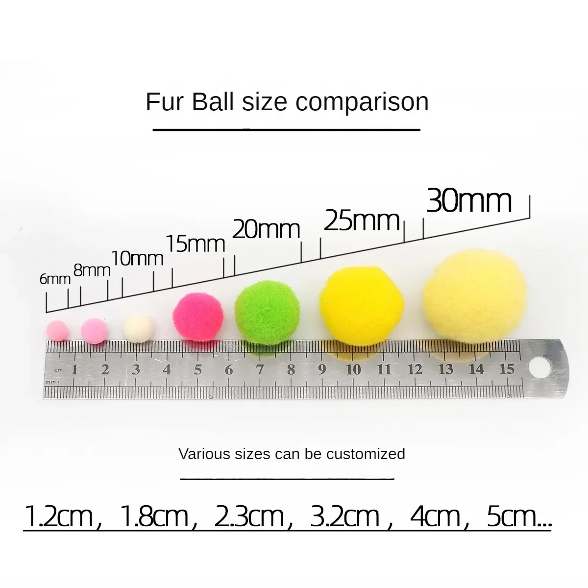 Children's Toys Pompons Needlework 10/15/20/25mm High Elastic Pompom Ball DIY Glue Sewing DIY Hobby Pompon 100 Pcs/bag craft supplies pom poms craft supplies