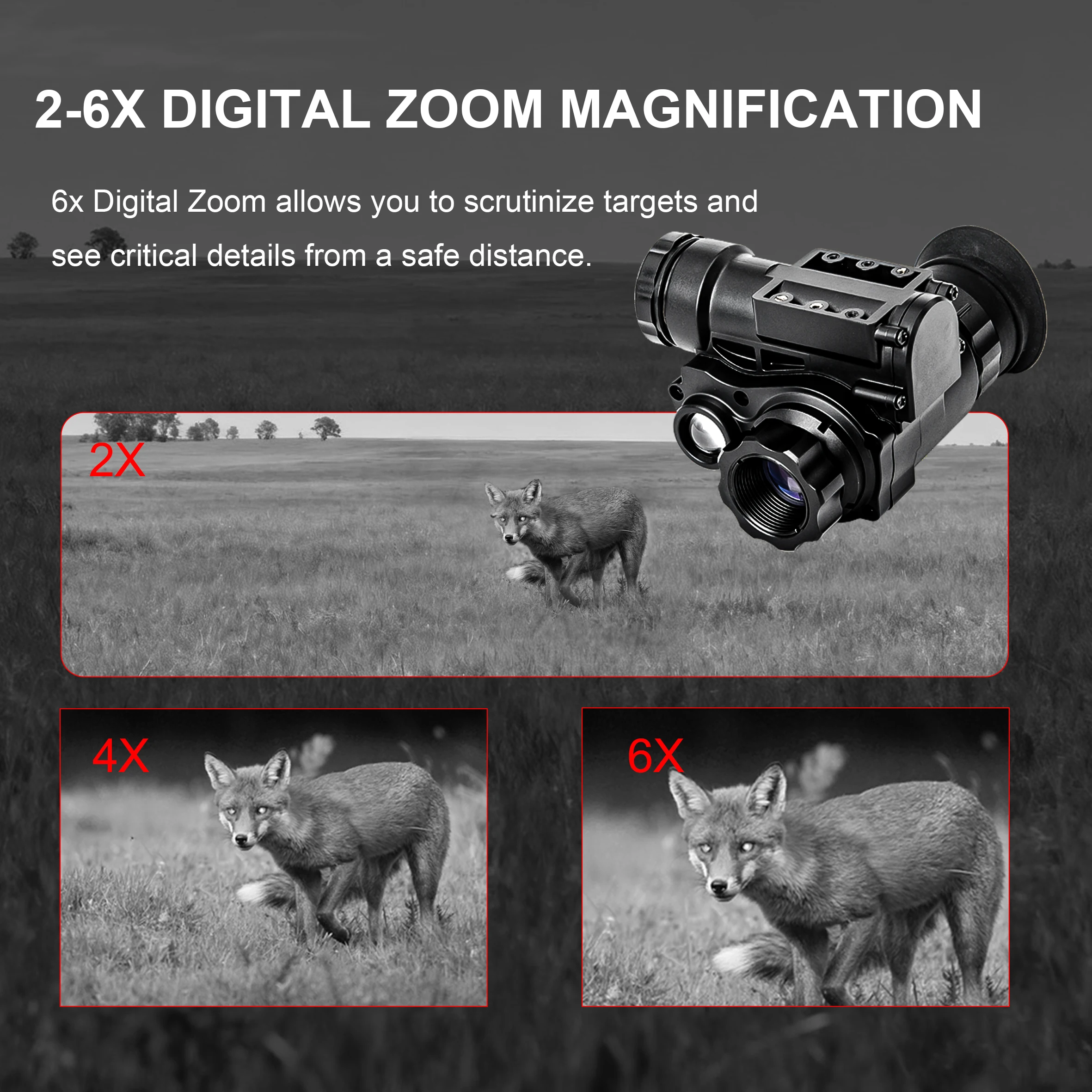 NVG10 Night Vision Monocular for Hunting, Night Vision Goggle, Night Vision Device with Photo & Video REC WiFi APP Outdoor Use 4