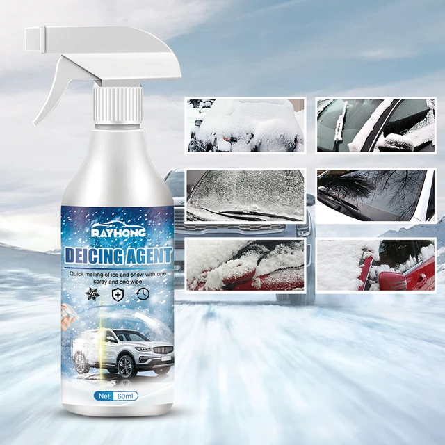Windshield Deicing Spray Snow Melting Spray, De-Icer Spray for Car  Windshield Windows Wipers and Mirrors, Fast Ice Melting Anti Frost (2PCS)