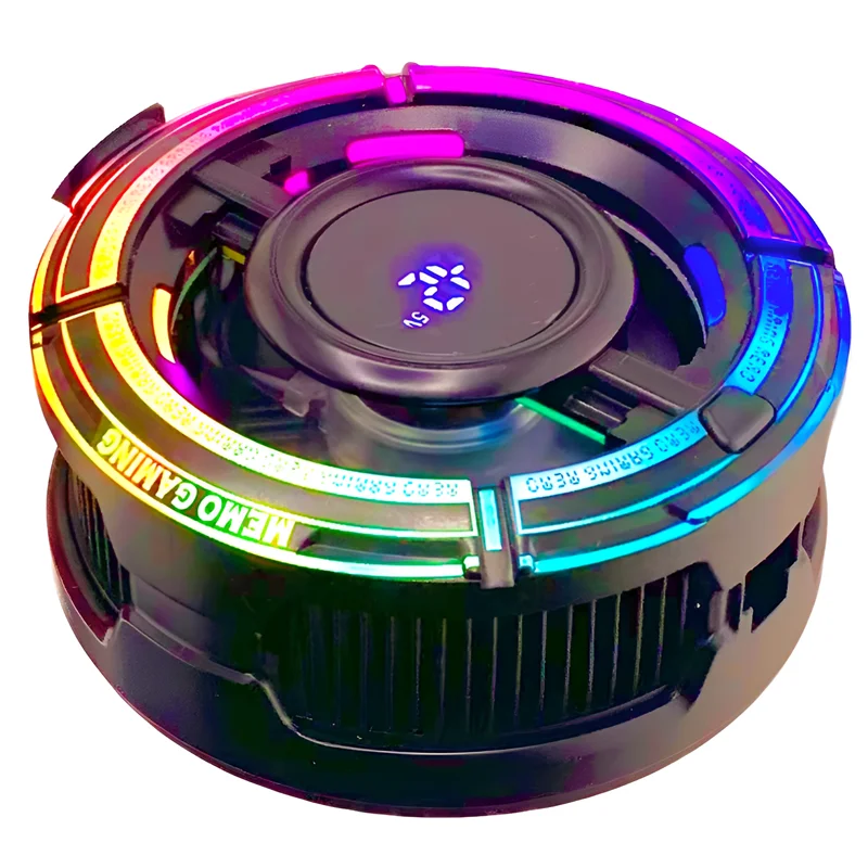 CX15 Large-Screen Display 5V3A Semiconductor Phone Cooler Radiator High-Power Magnetic Cooling With RGB Light AI Temp_voghion.com