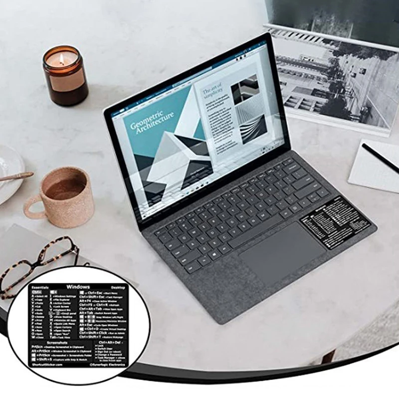 빠른 참조 키보드 가이드 단축키 스티커, 노트북 또는 PC용, Windows + 워드/엑셀 (Windows용), 어도비 포토샵, 30 개/세트