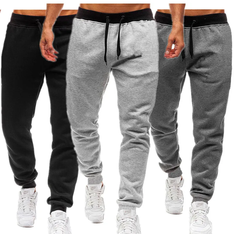 New Jogger Pants Men Bodybuilding Gyms Pants Outdoor Casual Pockets Sweatpants Pants Sports Fitness Trousers S-4XL