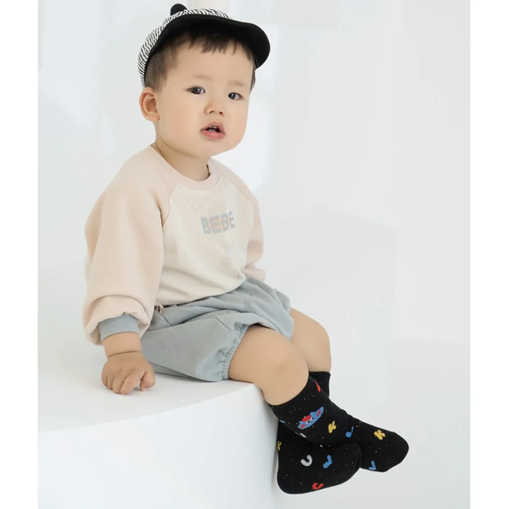 4 Pairs Cute Children's Socks Baby Girls Boys Sport Socks Spring Autumn Socks 0-5T Kids Cartoon Calf Socks
