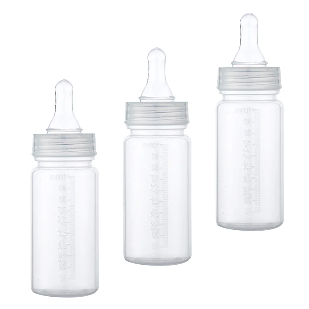 3pcs Disposable Baby Milk Bottle Once Off Feeding Nursing Bottle Transparent Design Compact Lightweight Portable Hospital