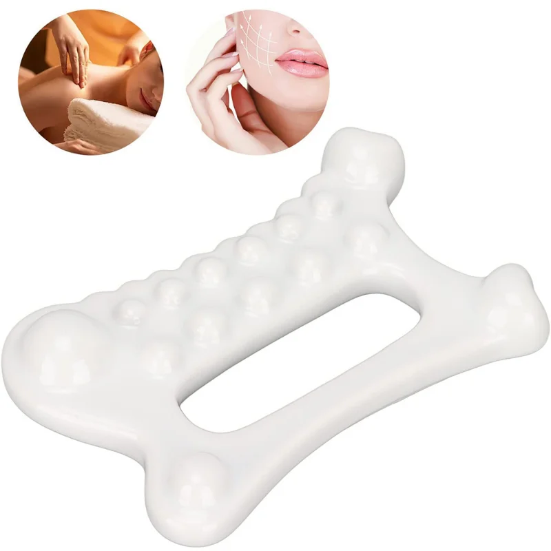 NEW Portable Ceramic Guassa Scraper Board Side Massager Guassa Tool Face Lift Slim Skin Firming Face SPA Massage Tool