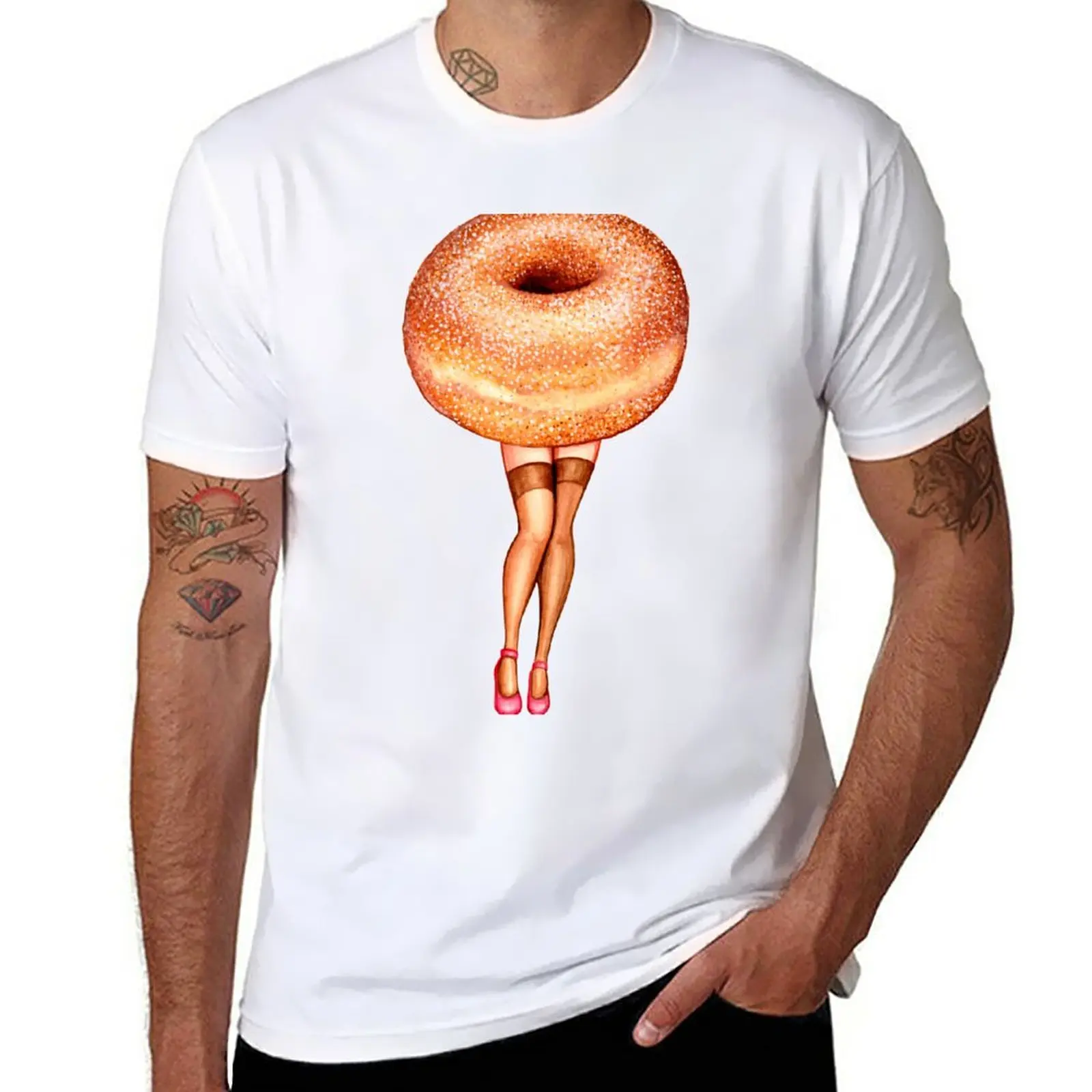 

Donut Pin-Up T-Shirt quick drying kawaii clothes summer tops boys animal print t shirts for men graphic