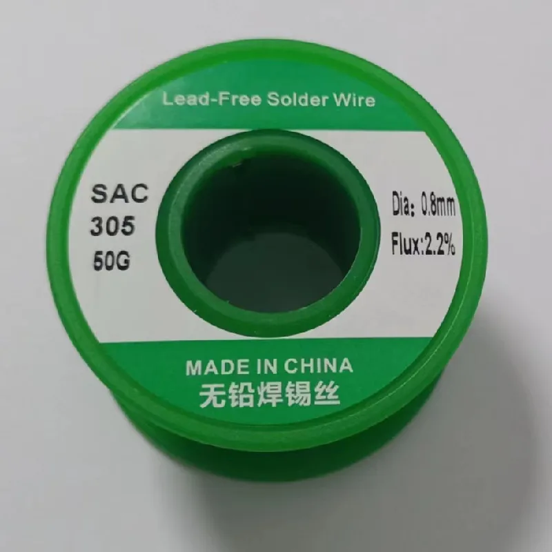 Lead-free Silver Containing Tin Wire Environmentally Friendly SAC305 Soldering Wire Repair Soldering Rosin Core 50g/roll