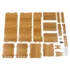Wood Desk Organizer Home Office Desktop Storage Drawer Computer Holder w/Lock 6