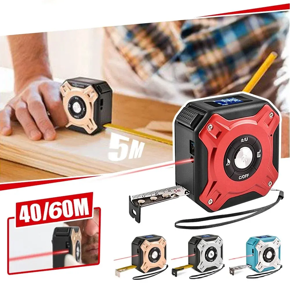 3 In 1 Laser Rangefinder 40 M 60 M Distance Measurement With Backlit Display Rangefinder Scale Area Distance Rechargeable