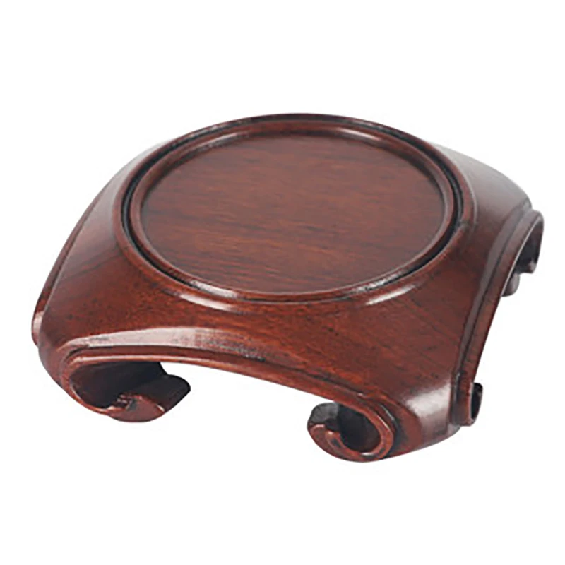 Wood Pedestal Display Stand, Wooden Ornaments, Stone Teacup Teapot, Tea Pet, Bonsai Vase, incense Burner, Buddha Circular Base