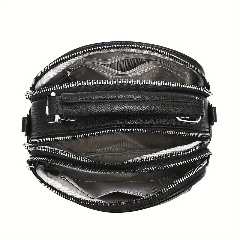 New Fashion Women's Crossbody Bag Multiple Pockets Small Round Buns Storage Wallet Shoulder Bag Daily Commuting