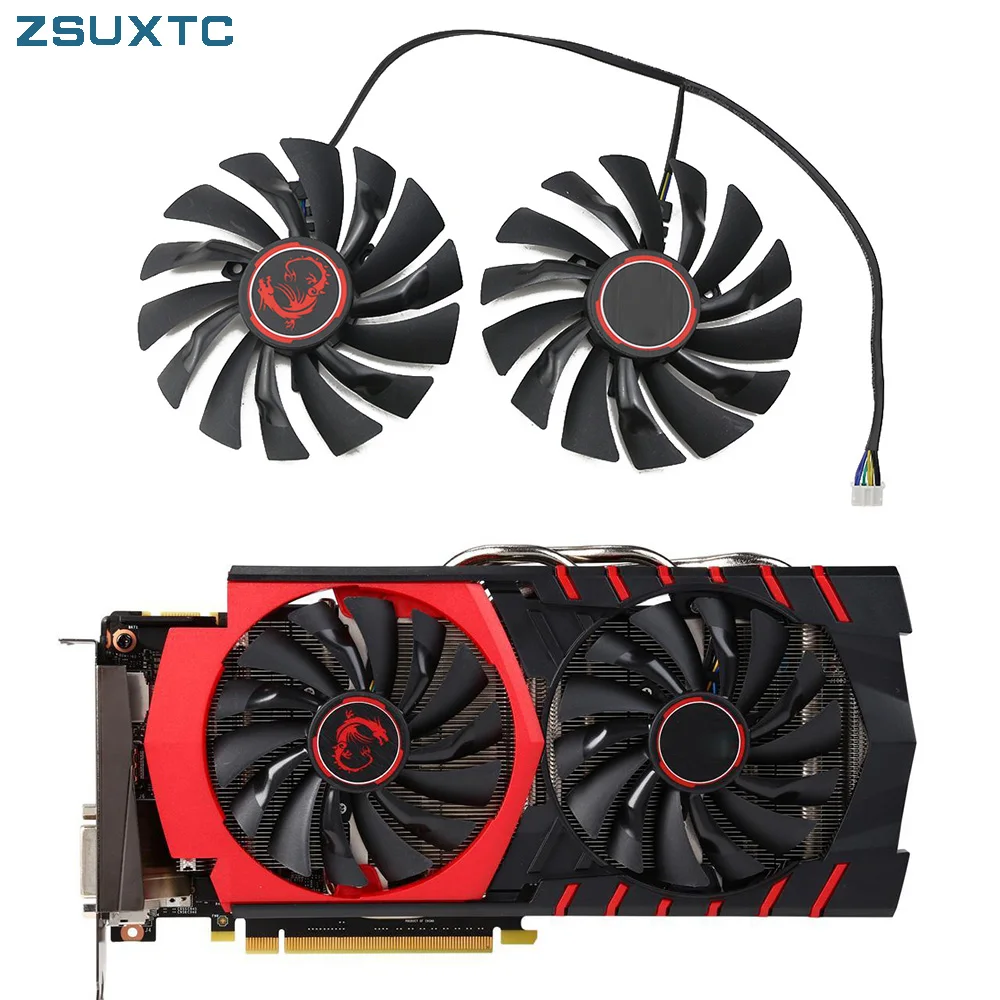 2 Pz/Lotto 95Mm Ventola Di Raffreddamento Pld10010S12Hh A 4Pin Per Msi Gtx 960 1060 1070 1080 Ti Gtx980Ti Gaming Rx 470 Gaming X Ventola Per Scheda Gr