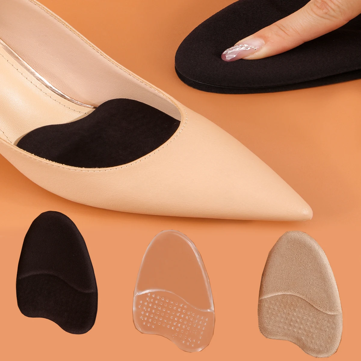 1 Pair High Heel Forefoot Pad Anti Sliding Foot Pads for Open Toe Shoes Forefoot pads for women Anti-wear-Cushioning Pads