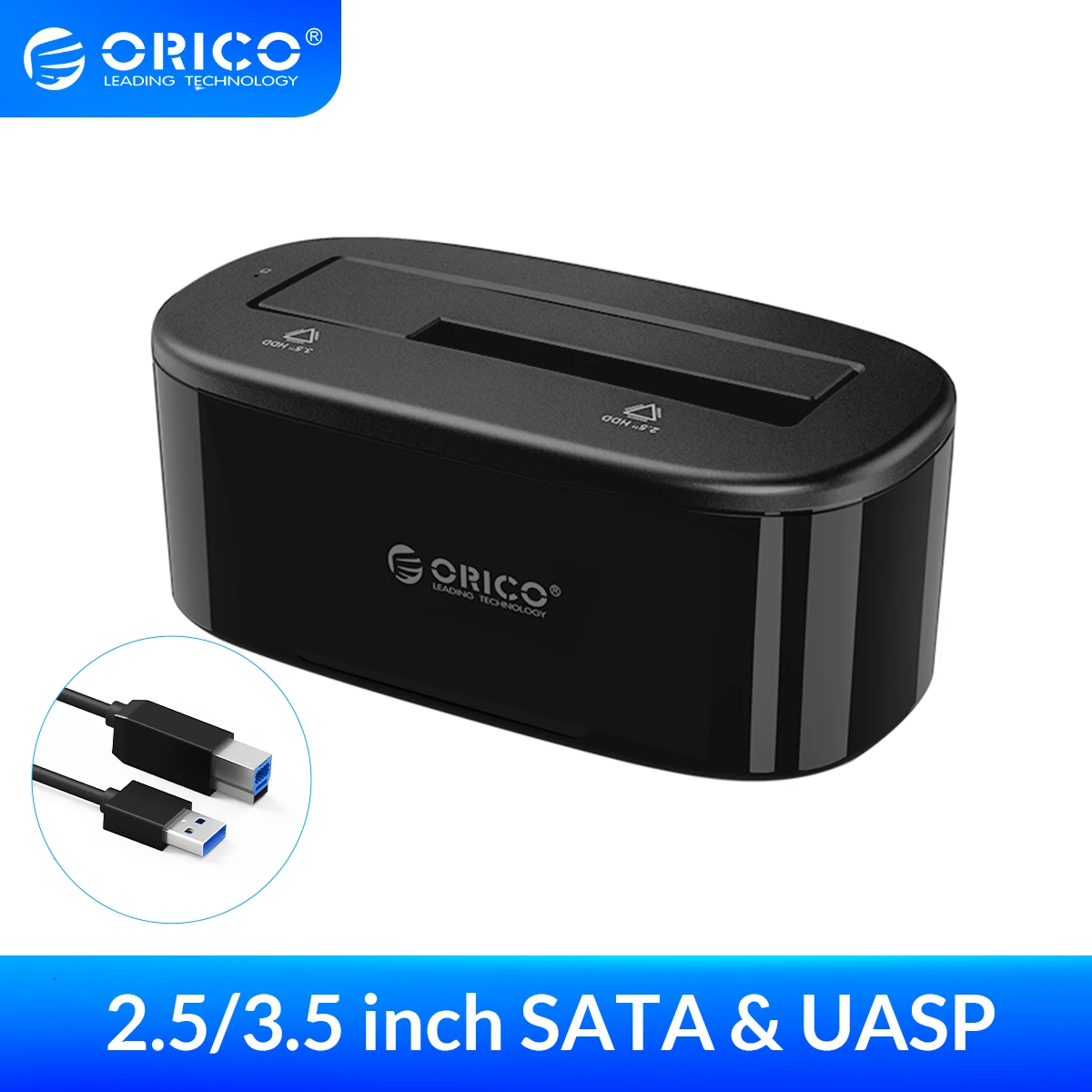 

ORICO Hard Drive Docking Station USB 3.0 to SATA HDD Docking Station for 2.5/3.5 inch SATA Hard Drive Card Reader Support 18TB