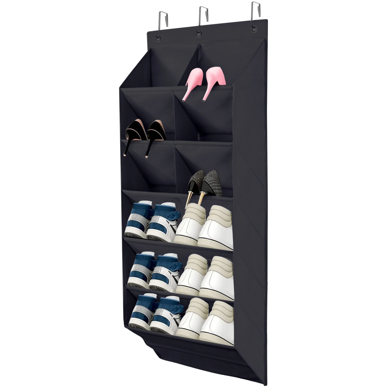 Hanging Shoe Organizer with 9 Pocket Hooks Wear Resistant The Door Shoe Hanger Door Hanging Storage Space Organizer Rack Closet shoe organizer