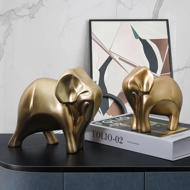 

Простой новый декоративный китайский золотой слон, светлый роскошный креативный винный шкаф для гостиной, домашнее украшение, шкафчик