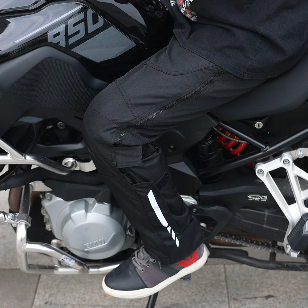 Zeetan Surpantalon D'Équitation De Moto D'hiver Amovible, Pantalon D'Équitation À Retrait Rapide Avec Fermeture Éclair Et Bande Réfléchissante De Nuit