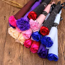 

1pc Soap Rose Artificial Carnation Friend Valentine's Day Gift Anniversary Flower Set Fake Rose Soap Flower Wedding Decor