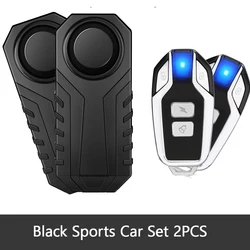 Motorcycle and Bicycle Anti-Theft Wireless Alarm System with Remote Control and Waterproof Design, 113dB Security Alert (Set K)