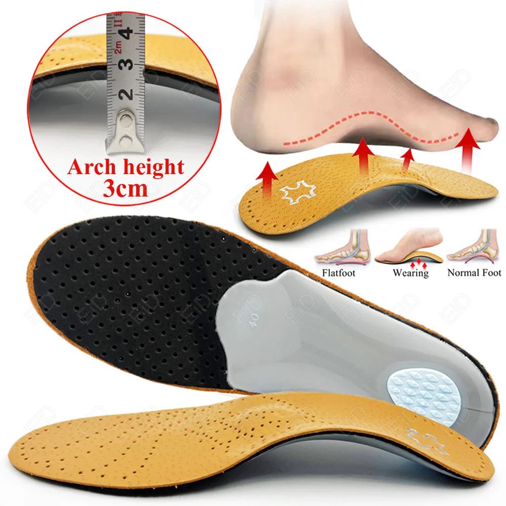 Orthopädische Einlegesohle aus Leder, Latex, antibakteriell, Aktivkohle, orthopädische Fußgewölbeunterstützung, Spann, Plattfuß, Schuhe, Polster, Fußpflege, Unisex – Detail 16