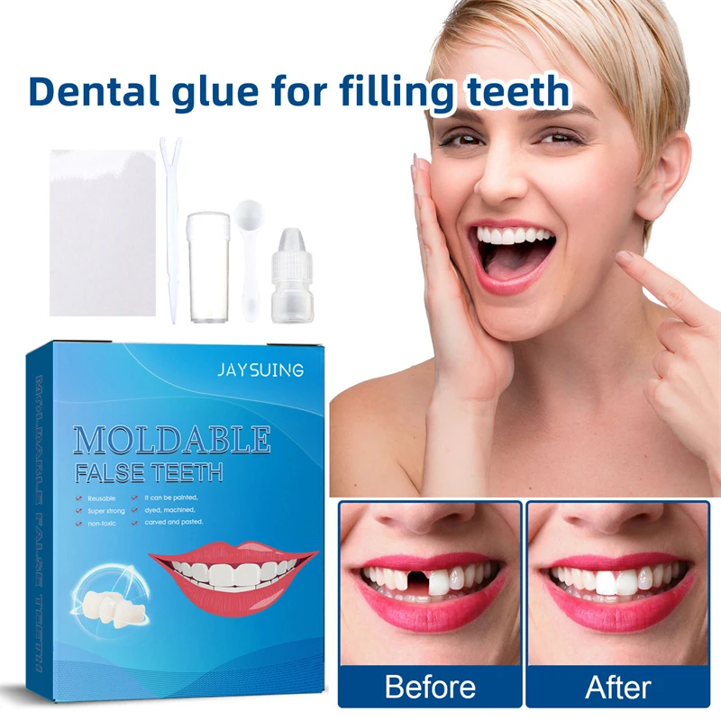 Moldable False Teeth FalsTemporary Tooth Repair Restoration Teeth Gaps  Missing Broken Tooth Filling Reusable Non-toxic