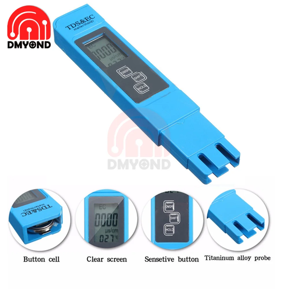 Digital PH EC TDS Meter Tester Temperature Pen Water Purity PPM Filter Hydroponic for Aquarium Pool Water Monitor water tester water quality detector