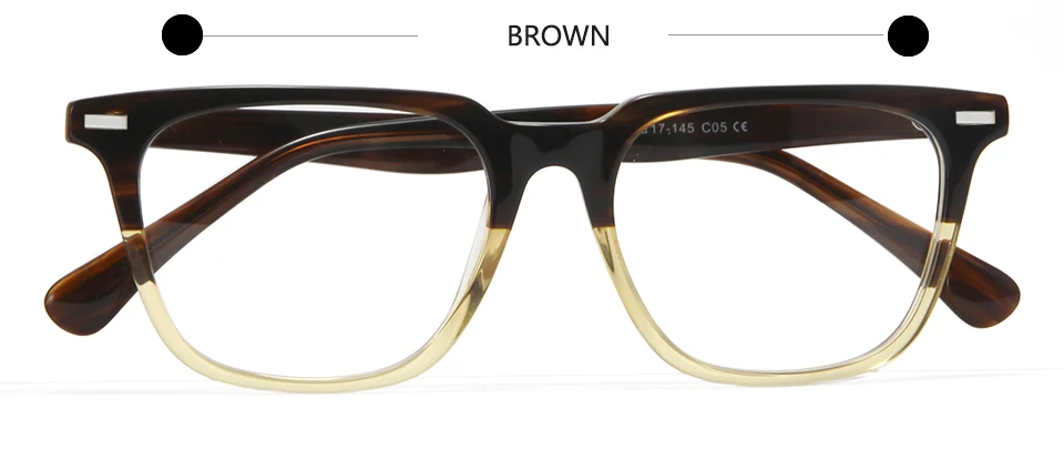 Esnbie Unisex Full Rim Square Acetate Eyeglasses 21201 - Image 10