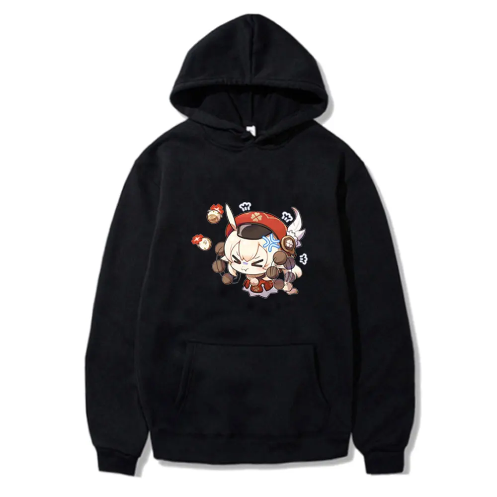 

Fashion Hoody Genshin Impact Hoodies Game Character Klee Graphic Print Unisex Pullover Autumn Streetwear Man/Woman Sweatshirt