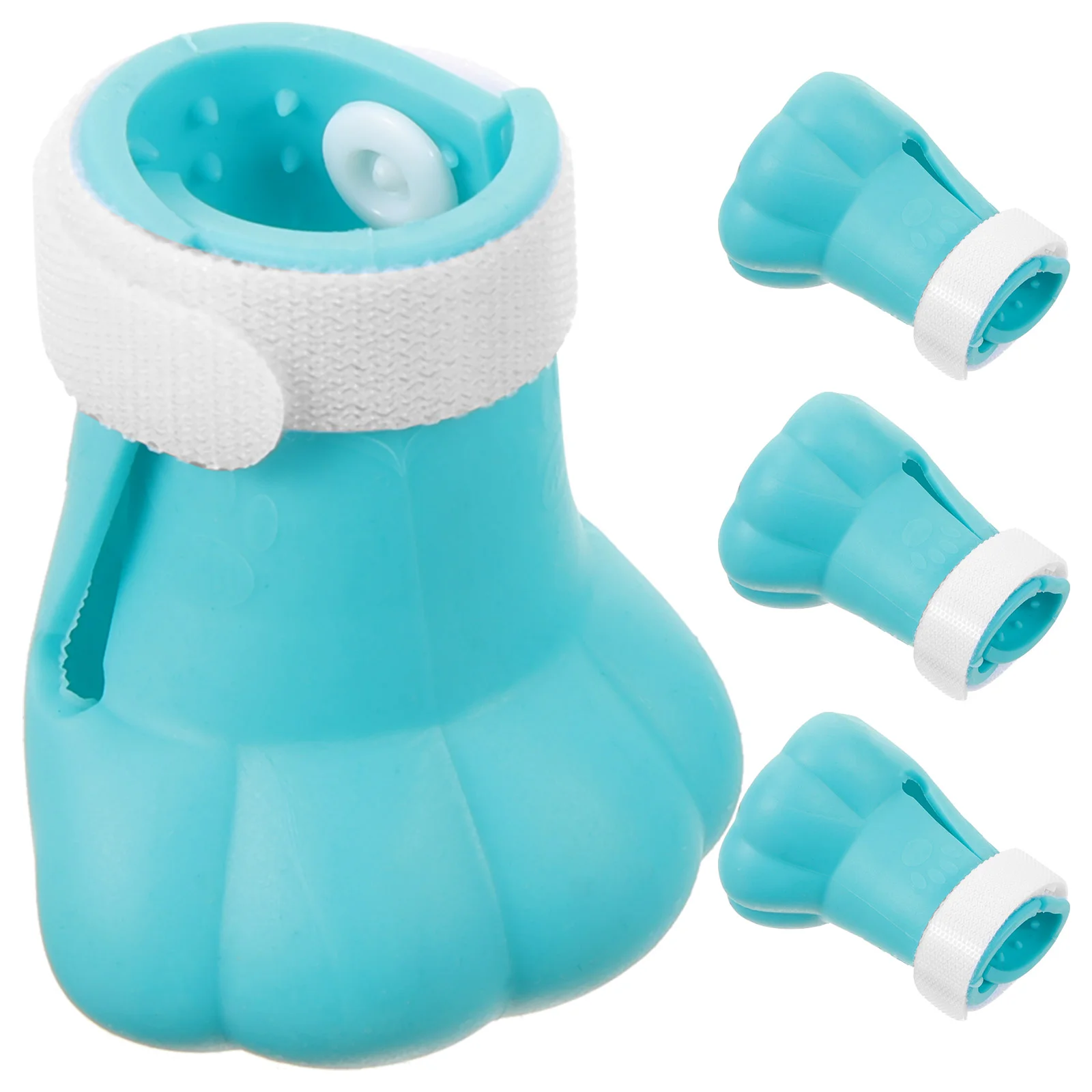 

4 Pcs Silicone Cat Foot Cover Cats Feet Protective Claw Caps Shoe Covers The Silica Gel Kitten Boots