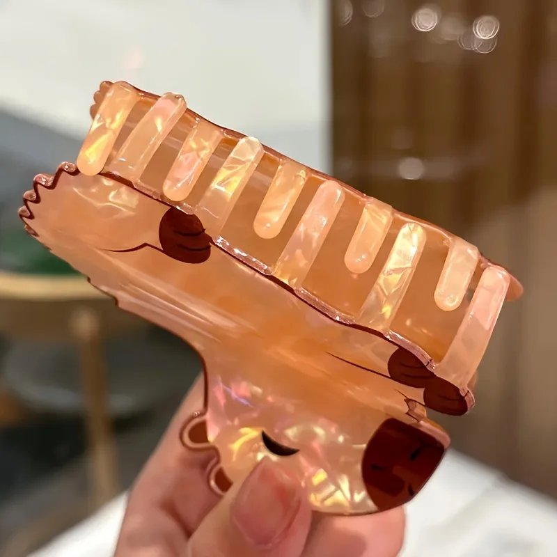 Bohemian Capybara Hair Claw Clip, Large Non-Slip Animal Print Ponytail Holder with Vibrant Colors for Women Daily Festive Gift