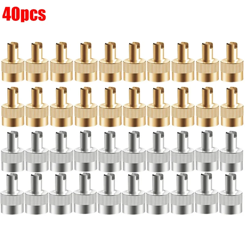 10-Pack Copper Tire Valve Stem Caps with Built-In Core Removal Tool for Vehicles and Motorcycles