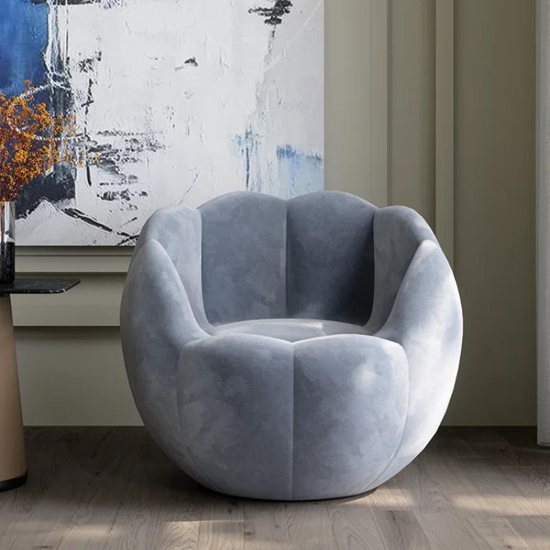 

Modern Simple Single Cloth Art Sofa Creative Balcony Lazy Leisure Chair Living Room Pumpkin Chaise Longue Sofa