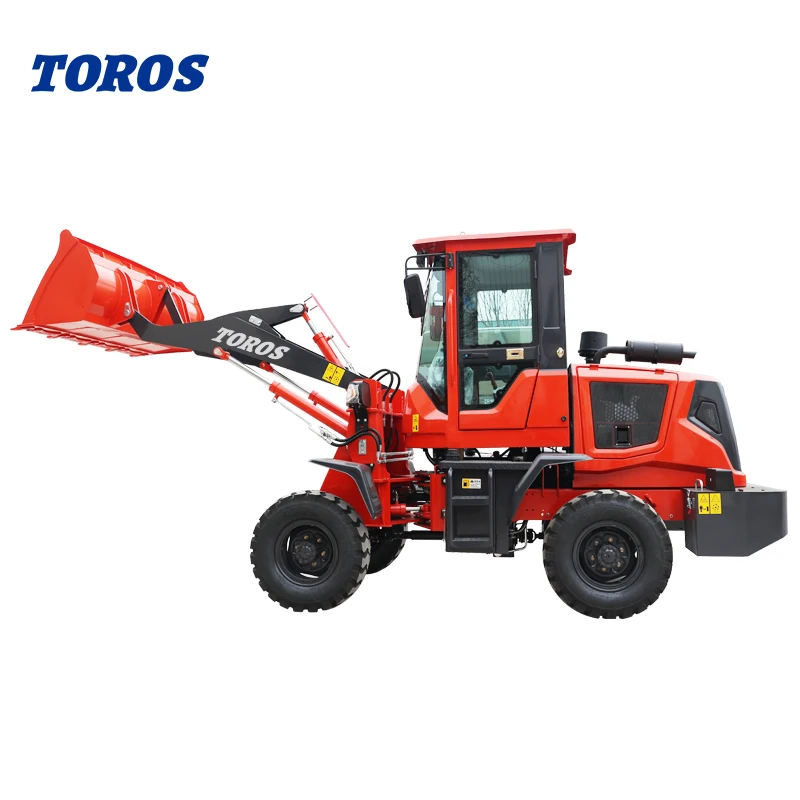 Hydraulic Mini Wheel Loader With Euro Quick 1 Ton 2 Ton 3 4 5 4 Wheel Front End Loader Buckets