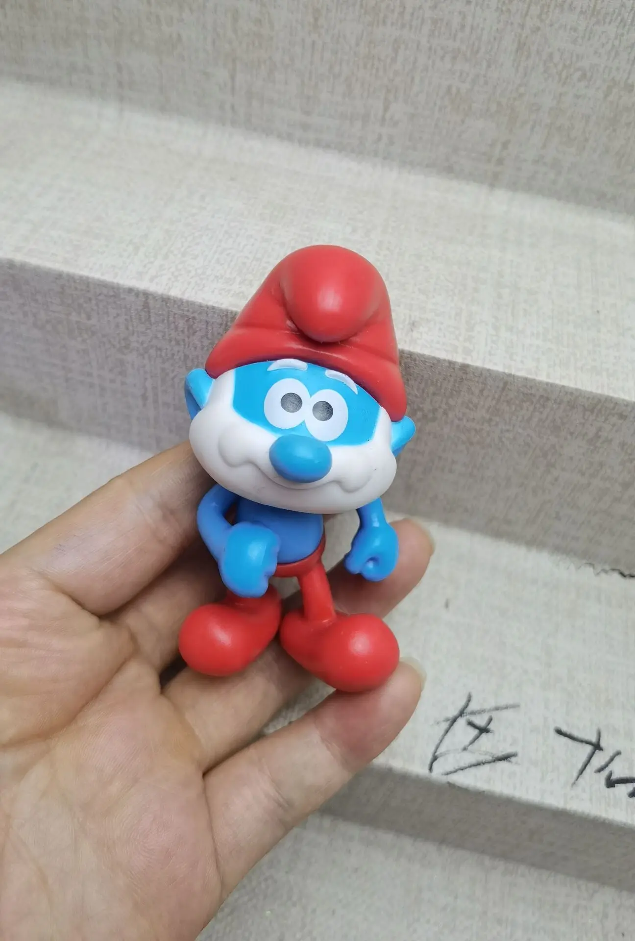 12pcs Smurfs Cake Ornaments Small Mushroom Elf Cute Children Toys Birthday  Cake Gift Character Model 5cm