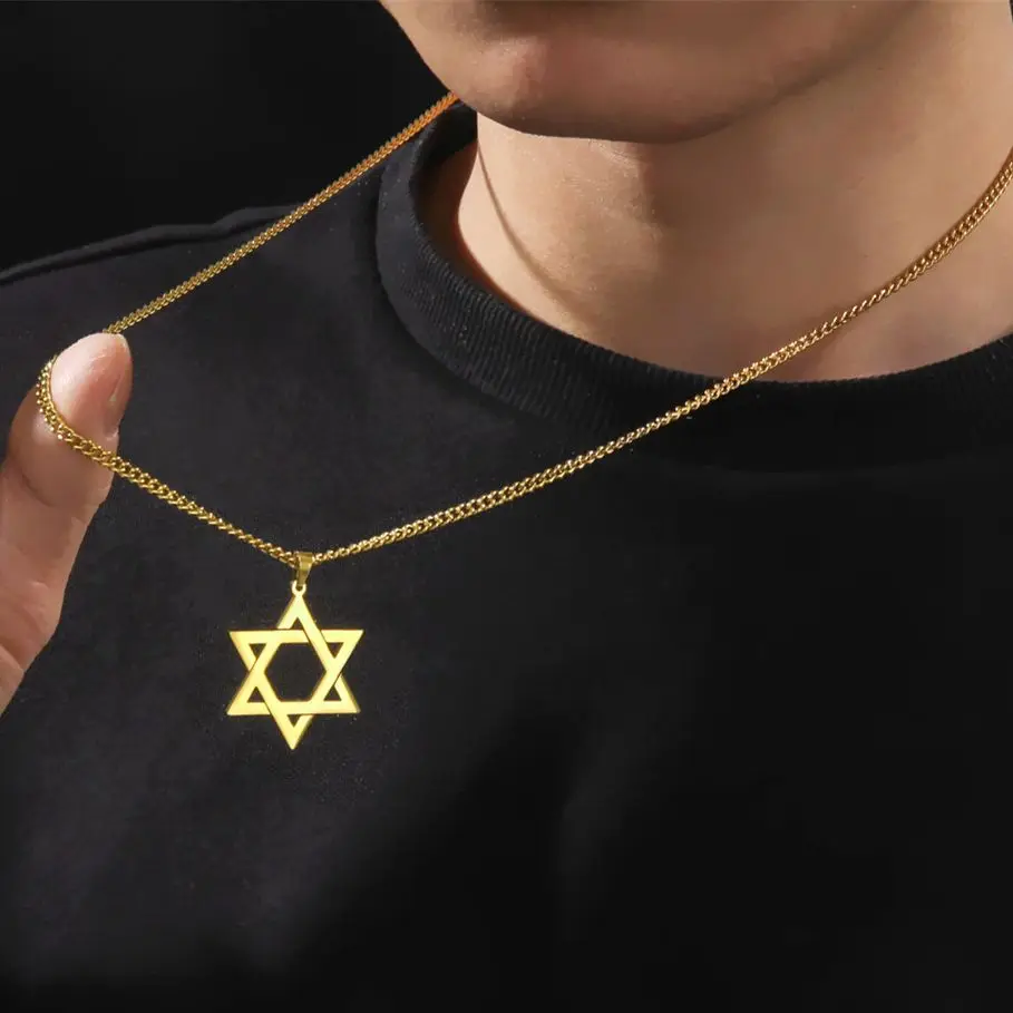 Dawapara Moda Zircone Stella di David Collana Albero della Va Esagramma Stella Ciondolo Gioielli da Donna in Acciaio Inossidabile  36