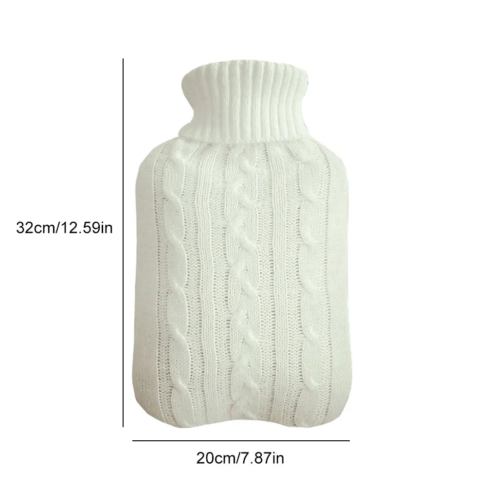 Hot Water Bottle Cover Rubber Hot Water Bag Leakproof Hand & Feet Warmer Bag Cover Long Lasting Soft for Hot & Cold Compress