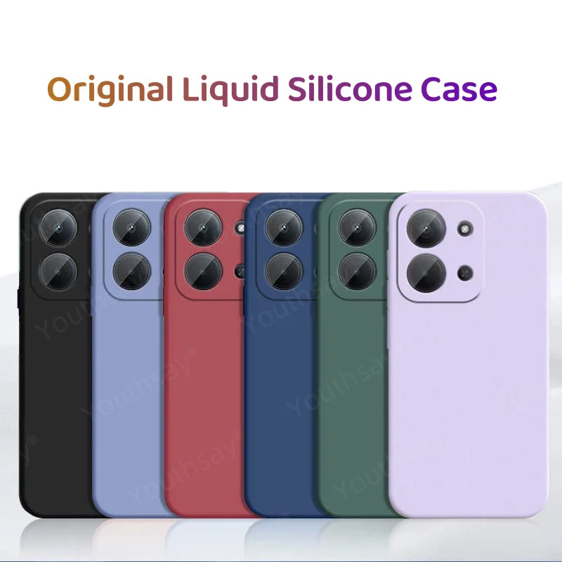 Luxury Soft Liquid Silicone Phone Case with Original TPU Back