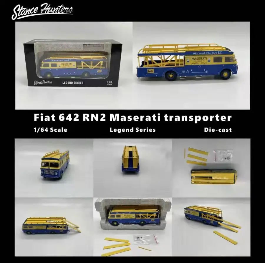 Sh 1:64 Fiat 642 Rn2 Maserati Trailer Diecast Car Model