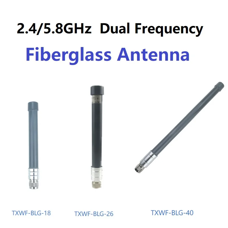 2.4GHz 5.8GHz Omnidirectional WIFI Antenna Omni Fiberglass High Gain NJ Outdoor Waterproof Router Modem Aerial TXWF-BLG