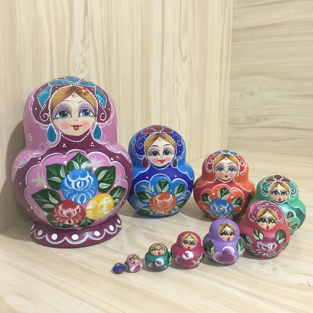Matrjoschka Russian Nesting Dolls 10x Matroschka Geschenk Spielzeug Deko 