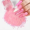 1oz Nail Acrylic Powder Mixed Hexagon Chunky Glitter Sequins For Nail Extended Builder Sculpture Gel Polish Acrylic Powder 5