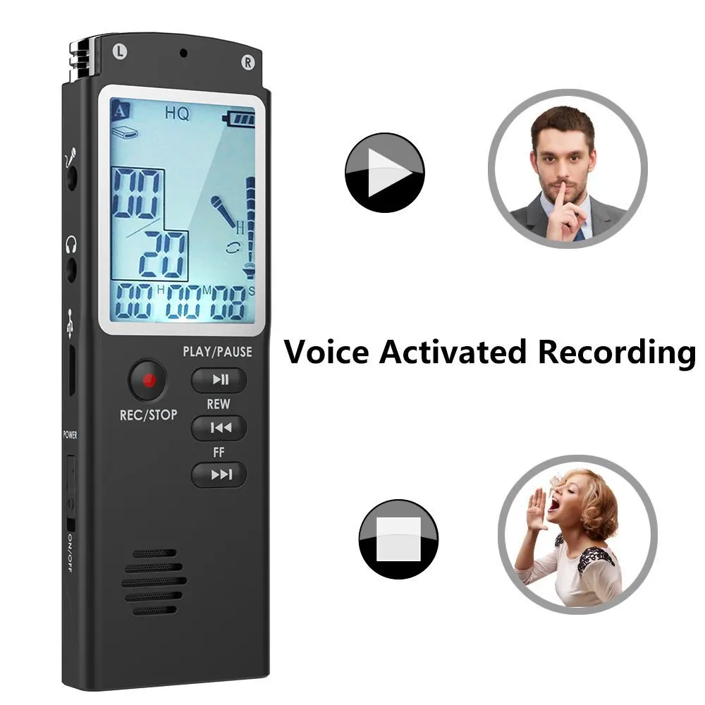 Digital Audio Voice Recorder 16GB/32GB/64GB High-Quality Intelligent Noise Reduc